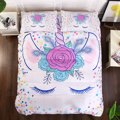 Slapende Eenhoorn Wit Dekbedovertrek