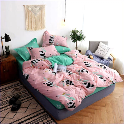 Roze Panda Dekbedovertrek