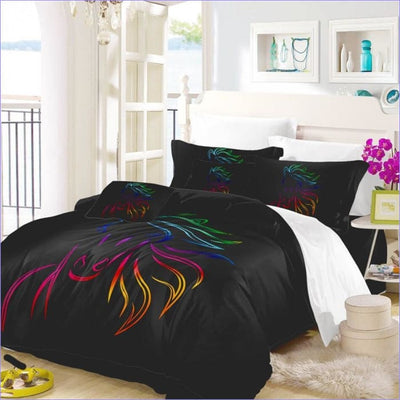 Regenboog Paardenhoofd Dekbedovertrek