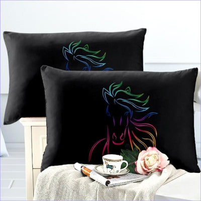 Regenboog Paardenhoofd Dekbedovertrek