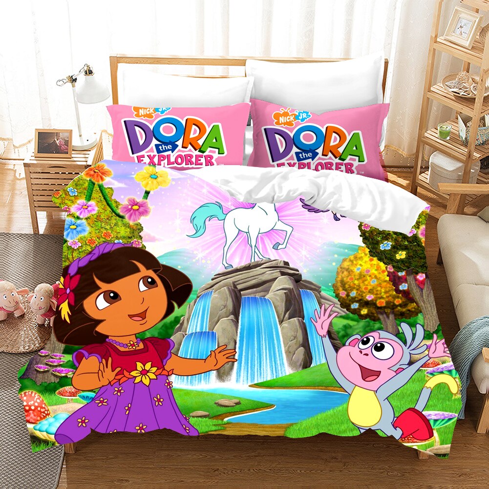 Dora De Ontdekkingsreiziger En De Eenhoorn Dekbedovertrek