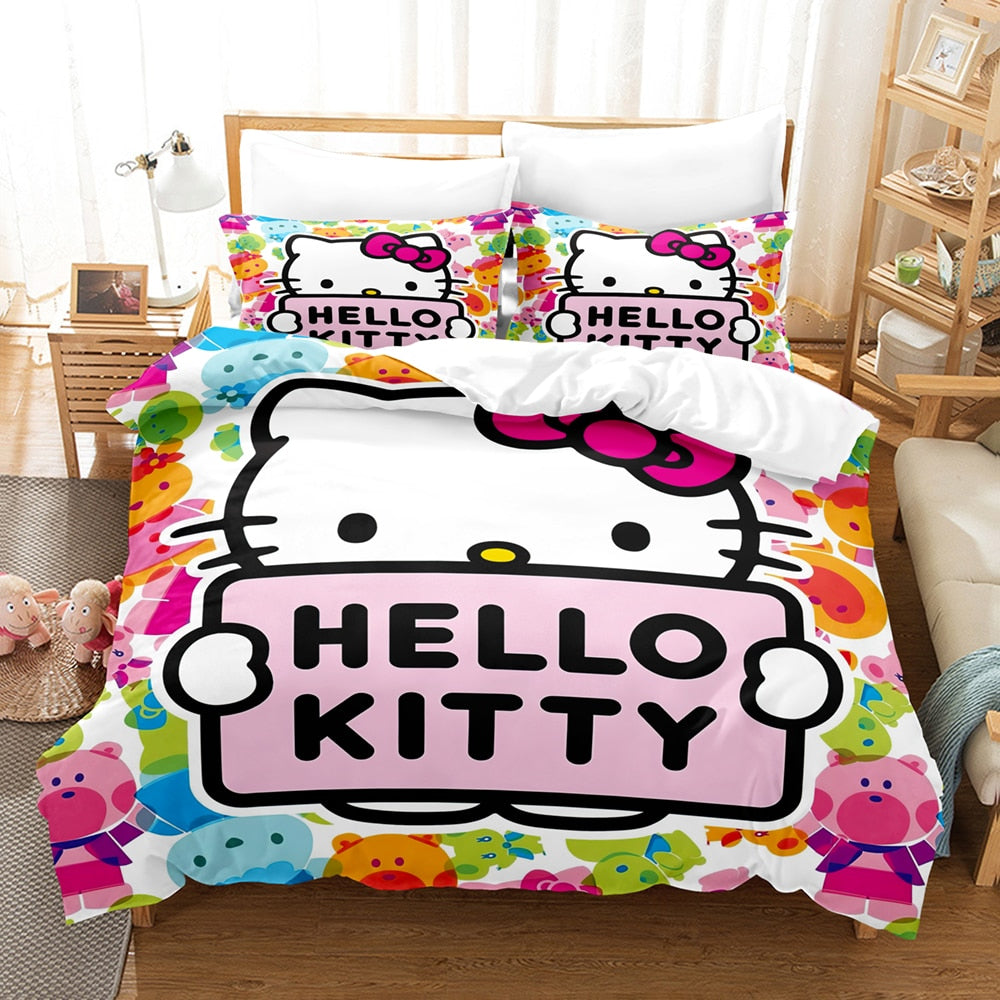 Dekbedovertrek Hello Kitty Veelkleurig