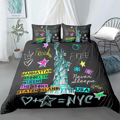 New York Tiener Jongen Vintage Dekbedovertrek