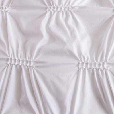 Geplooid Wit Dekbedovertrek