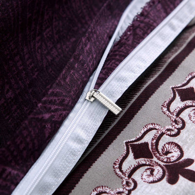 Wit En Paars Dekbedovertrek