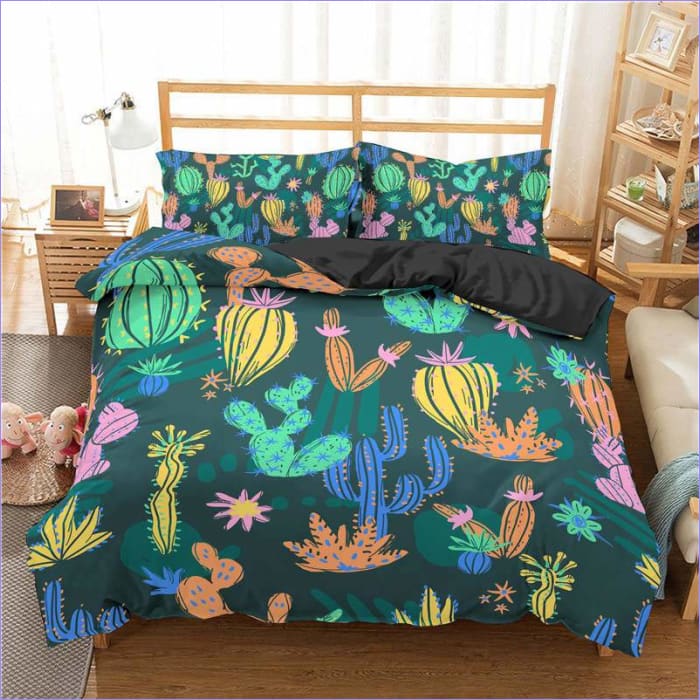 Kleurrijk Cactus Dekbedovertrek
