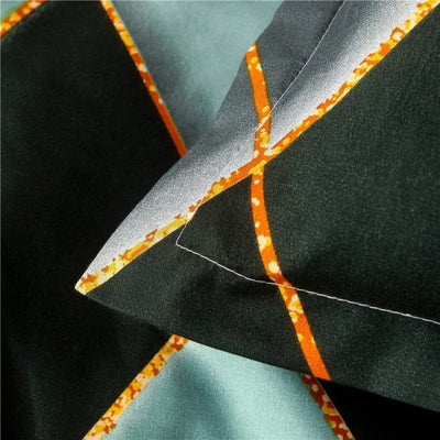 Groen En Geel Geruit Dekbedovertrek