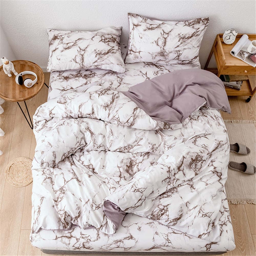 Dekbedovertrek Met Marmereffect