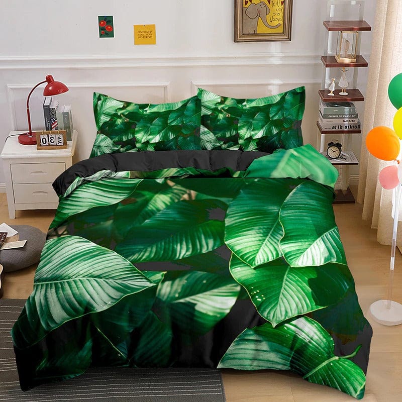 Groen Gebladerte Dekbedovertrek