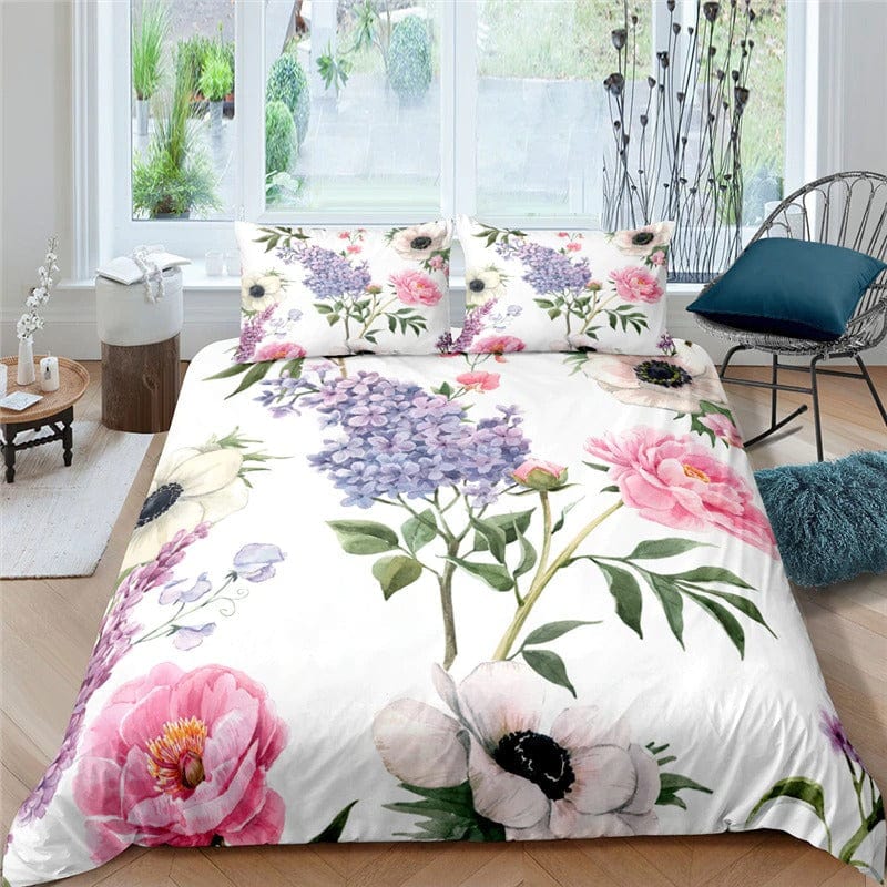 Vintage Gebloemde Dekbedovertrek