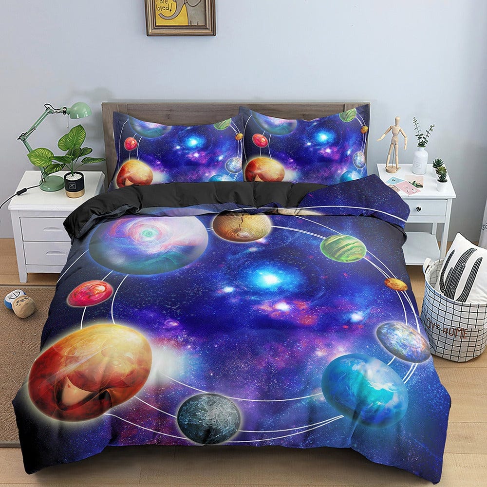 Galaxy En Planeten Dekbedovertrek 200x200