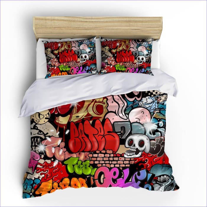 Graffiti Dubbel Dekbedovertrek