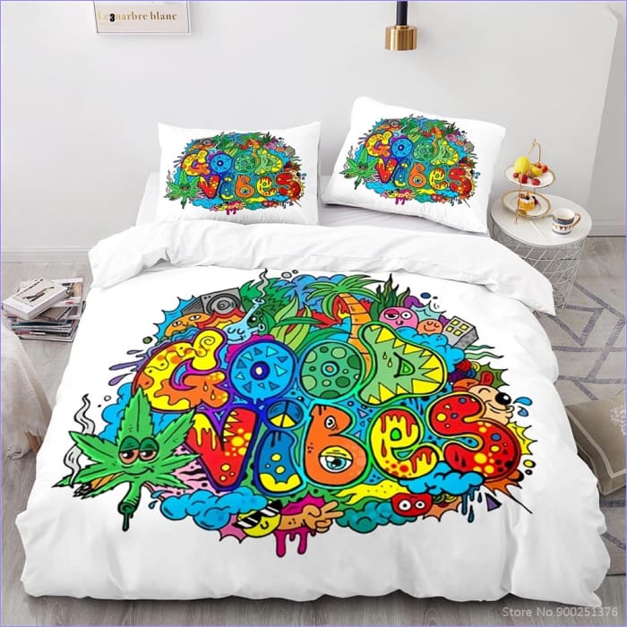 Graffiti Good Vibes Dekbedovertrek