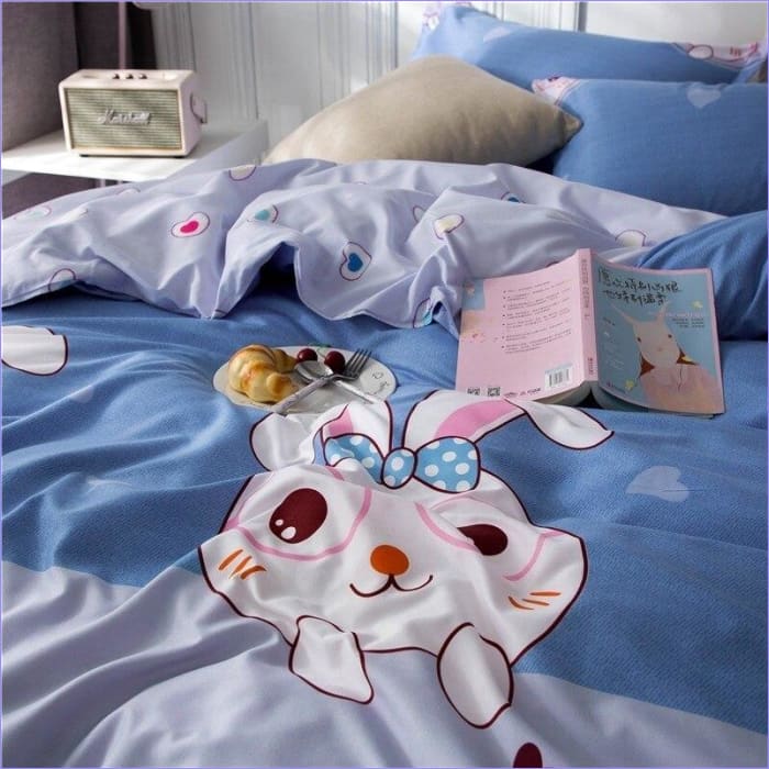 Nachtblauw Konijn Dekbedovertrek