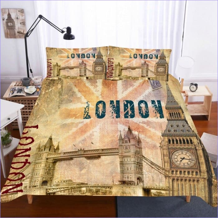 Vintage Londen Dekbedovertrek