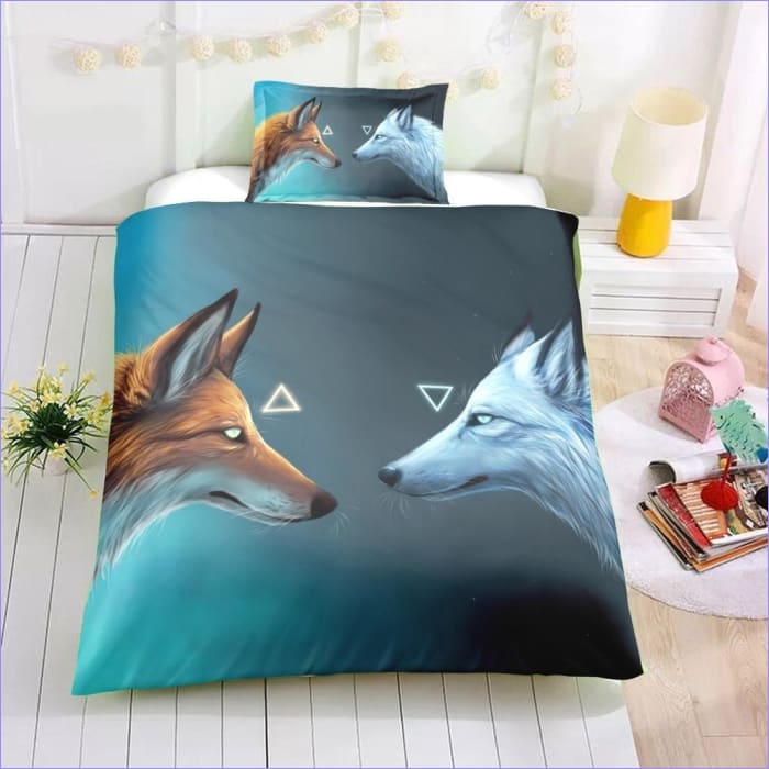 Face To Face Wolf Dekbedovertrek