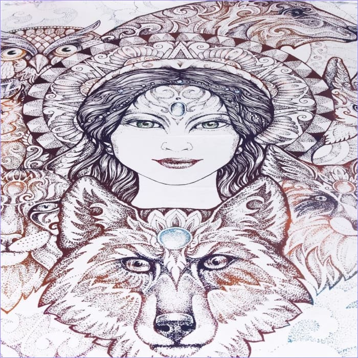 Wolf Dekbedovertrek In Boheemse Stijl