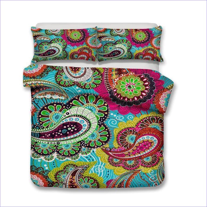 Kleurrijk En Bloemrijk Mandala Dekbedovertrek