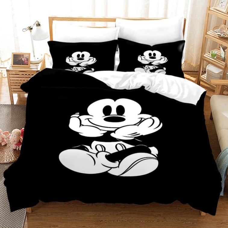 Mickey Vintage Zwart-Wit Dekbedovertrek