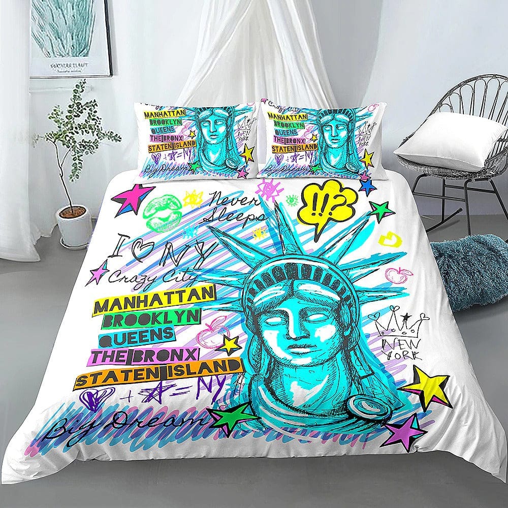 New York Dekbedovertrek 220x240 Vrijheidsbeeld