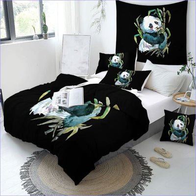 Aquarel Panda Bamboe Dekbedovertrek