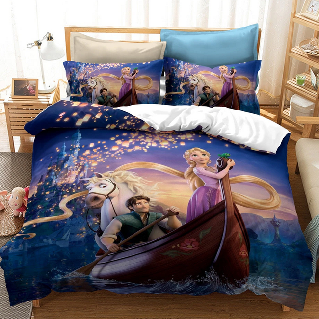 Rapunzel En Flynn Boat Dekbedovertrek