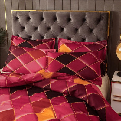 Rood Oranje Dekbedovertrek