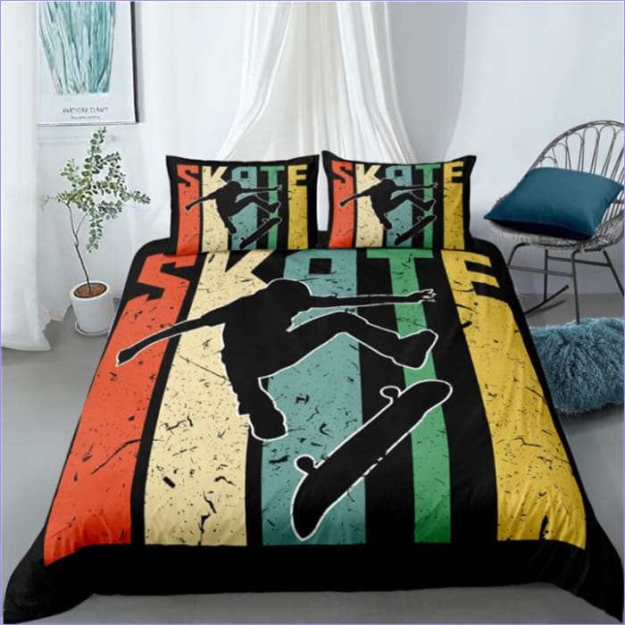 Veelkleurige Skate Dekbedovertrek