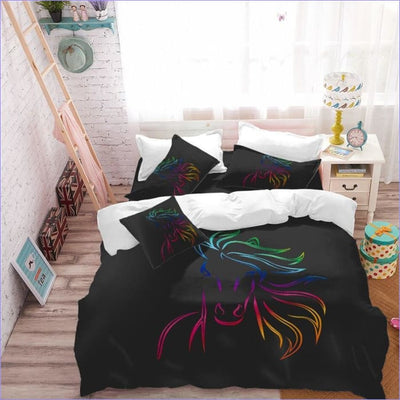 Regenboog Paardenhoofd Dekbedovertrek