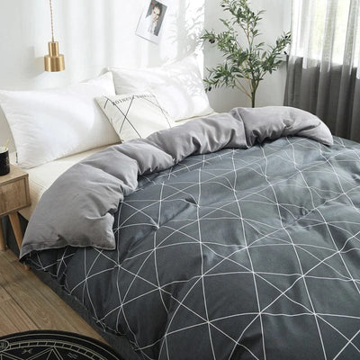 Grijs Driehoekig Dekbedovertrek