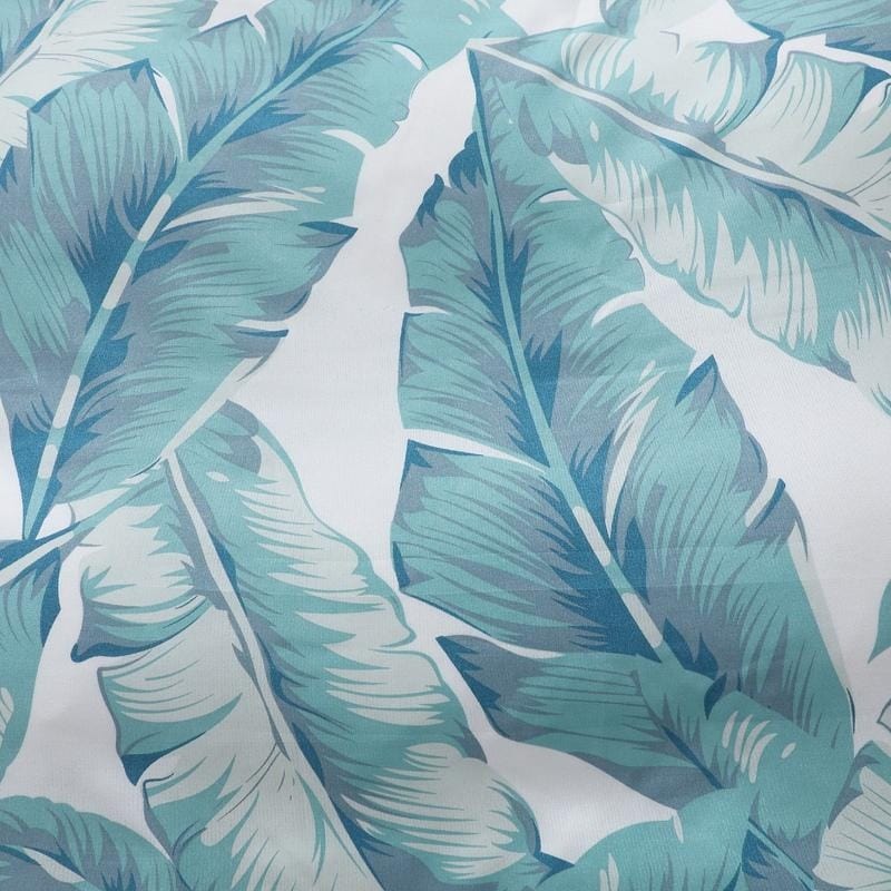 Groen En Wit Dekbedovertrek Met Tropische Bloemen