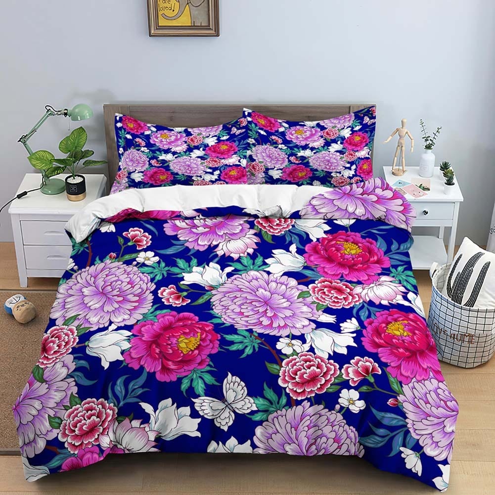 Vintage Roze Bloemen Dekbedovertrek 200x200