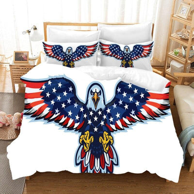 Vintage Bedset Met Amerikaanse Vlag