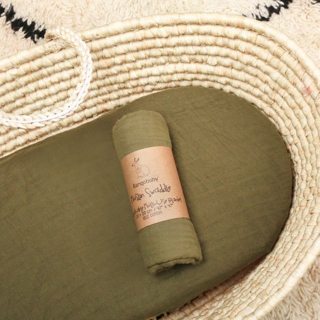 Kaki Groene Babydeken